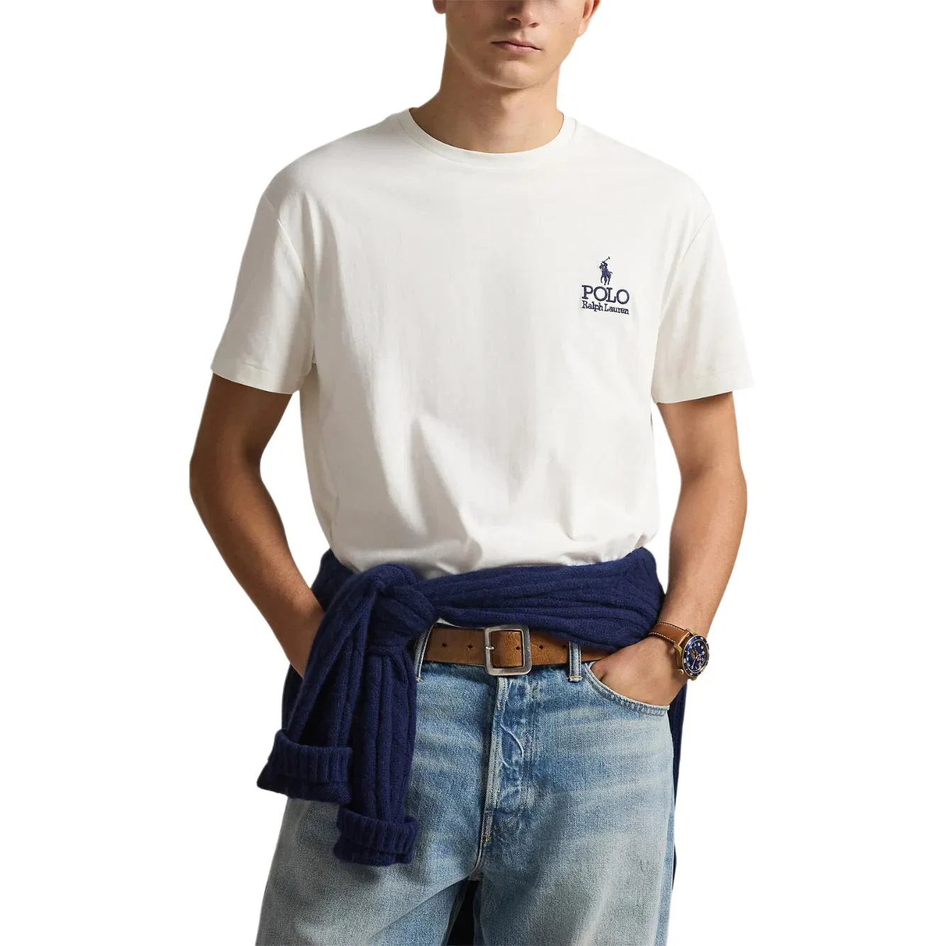 Футболка Classic Version Polo Ralph Lauren белая — фото 4