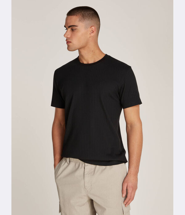 

Футболка мужская Calvin Klein Jeans в рубчик, черный