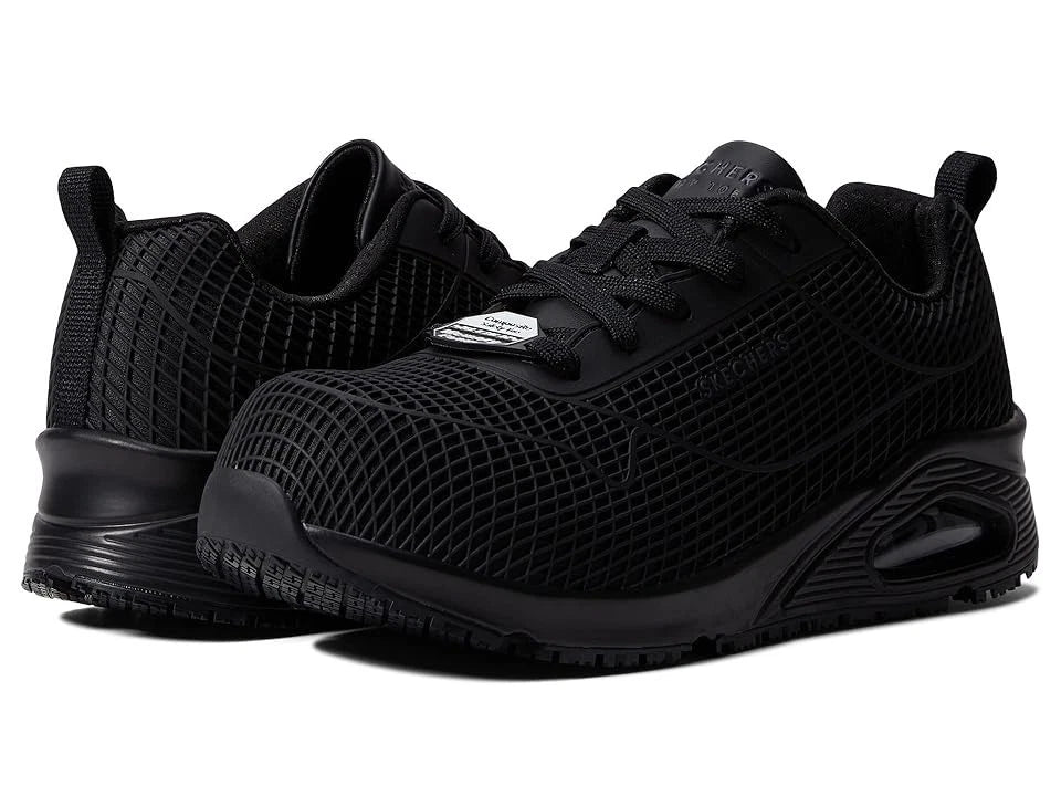 

Женские рабочие ботинки Skechers Uno SR Jhansi 108072 черного цвета с композитным носком ZOGG1892