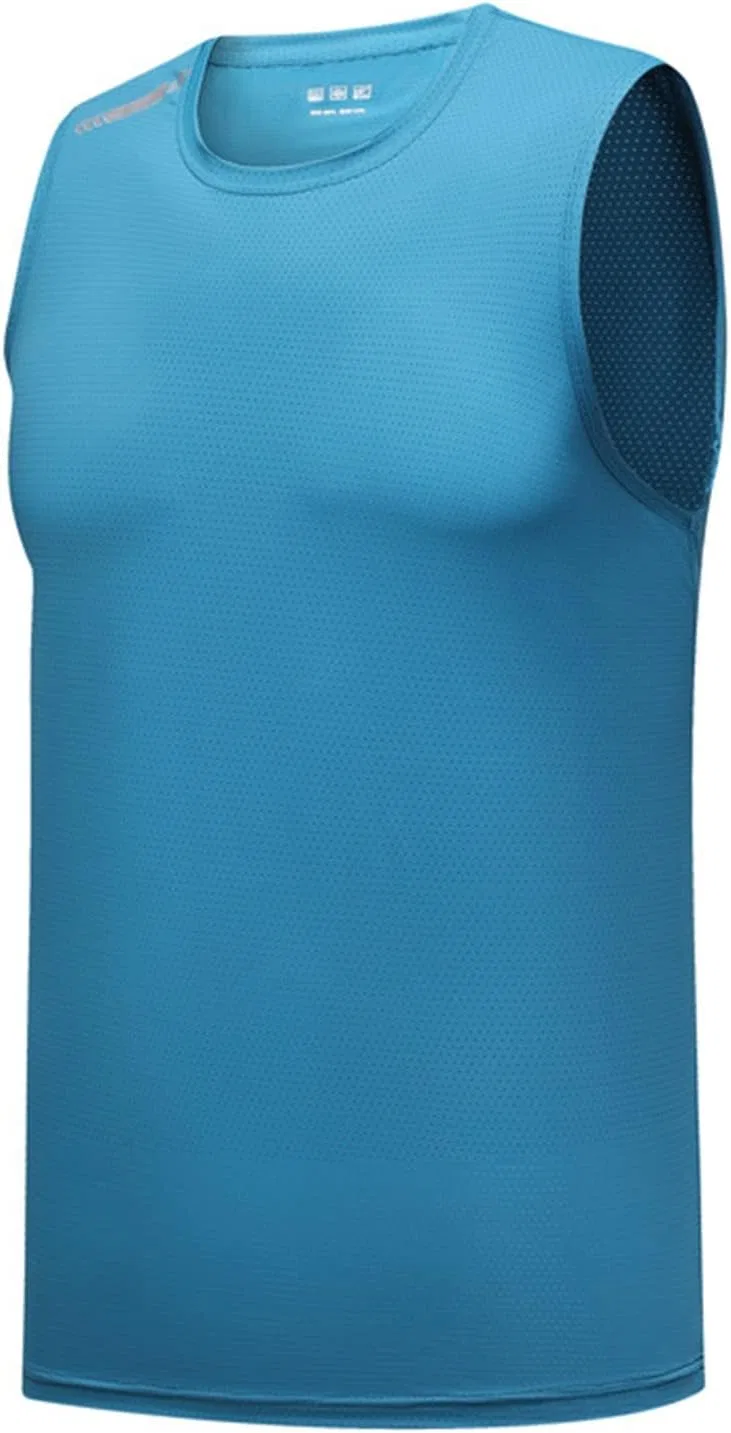Мужской топ-борцовка из льняного шелка, Athletic Performance, Sky Blue