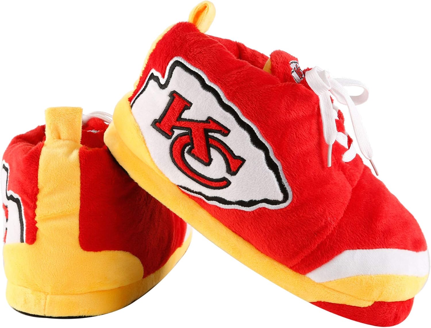 Мужские плюшевые тапочки-кроссовки FOCO с логотипом команды НФЛ, Kansas City Chiefs 13-14 Kansas City Chiefs — фото 4