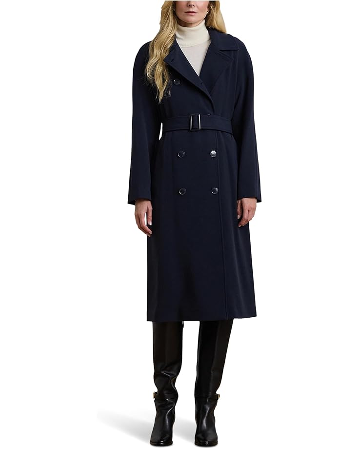 

Женское пальто Lauren Ralph Lauren Crepe Db Belted Trench 45", Dark Navy