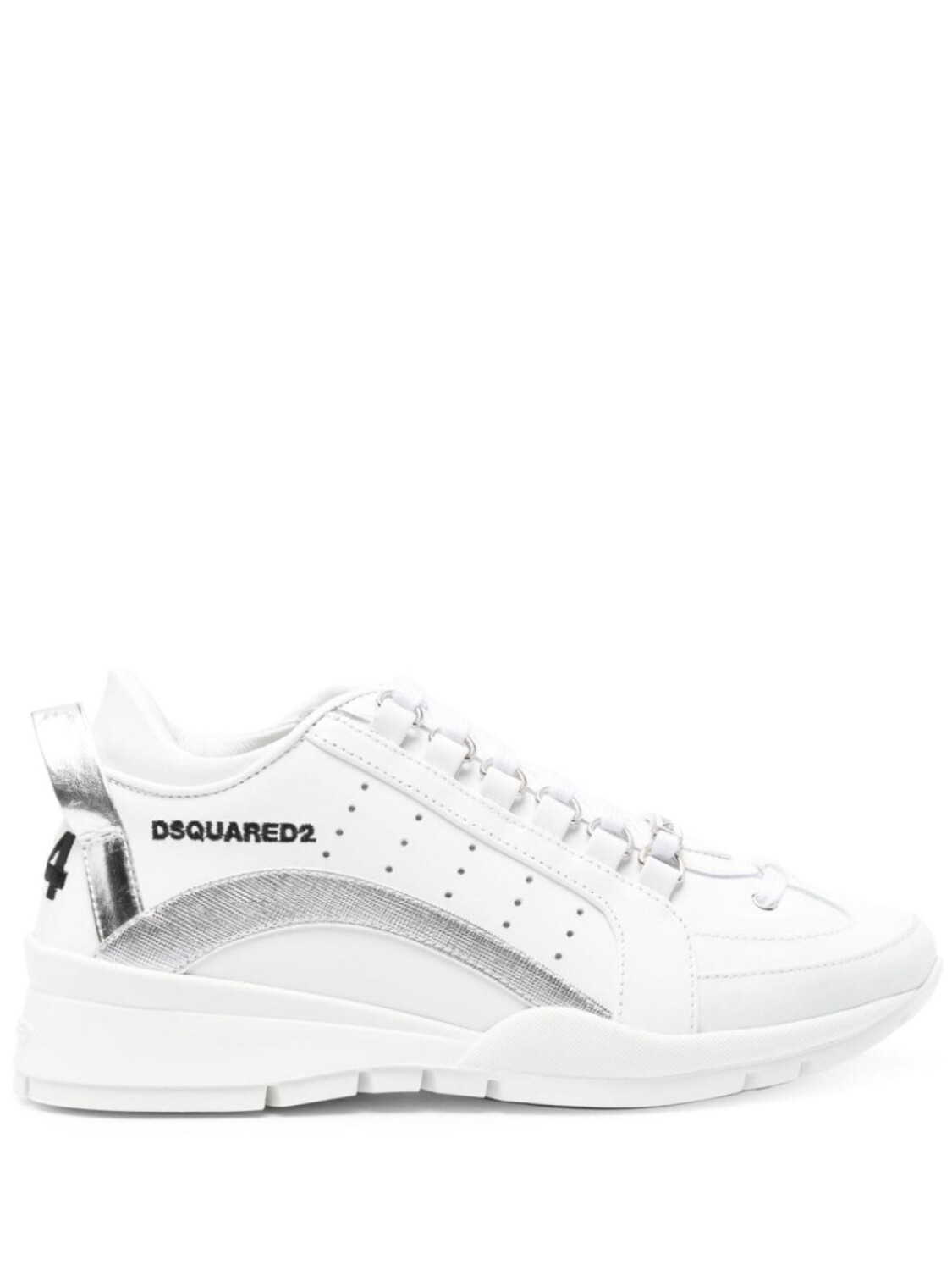 

Кроссовки Dsquared2 Embroidered Logo, белый/серебристый