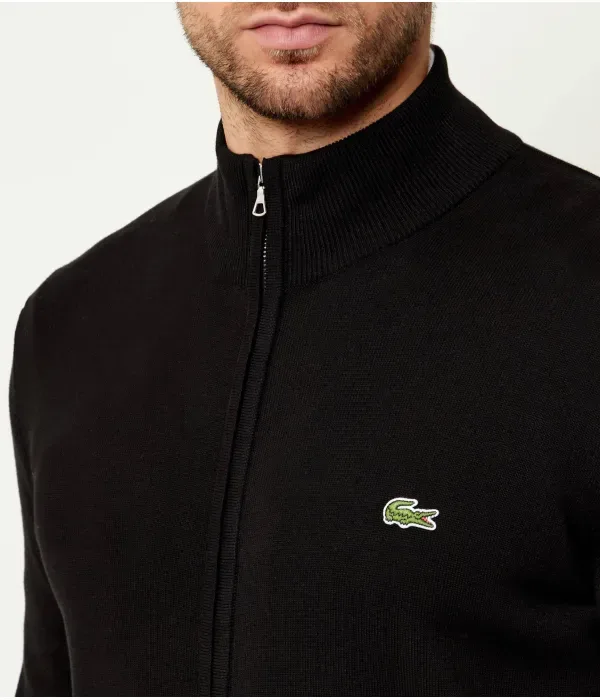 Свитер classic fit Lacoste, черный — фото 4