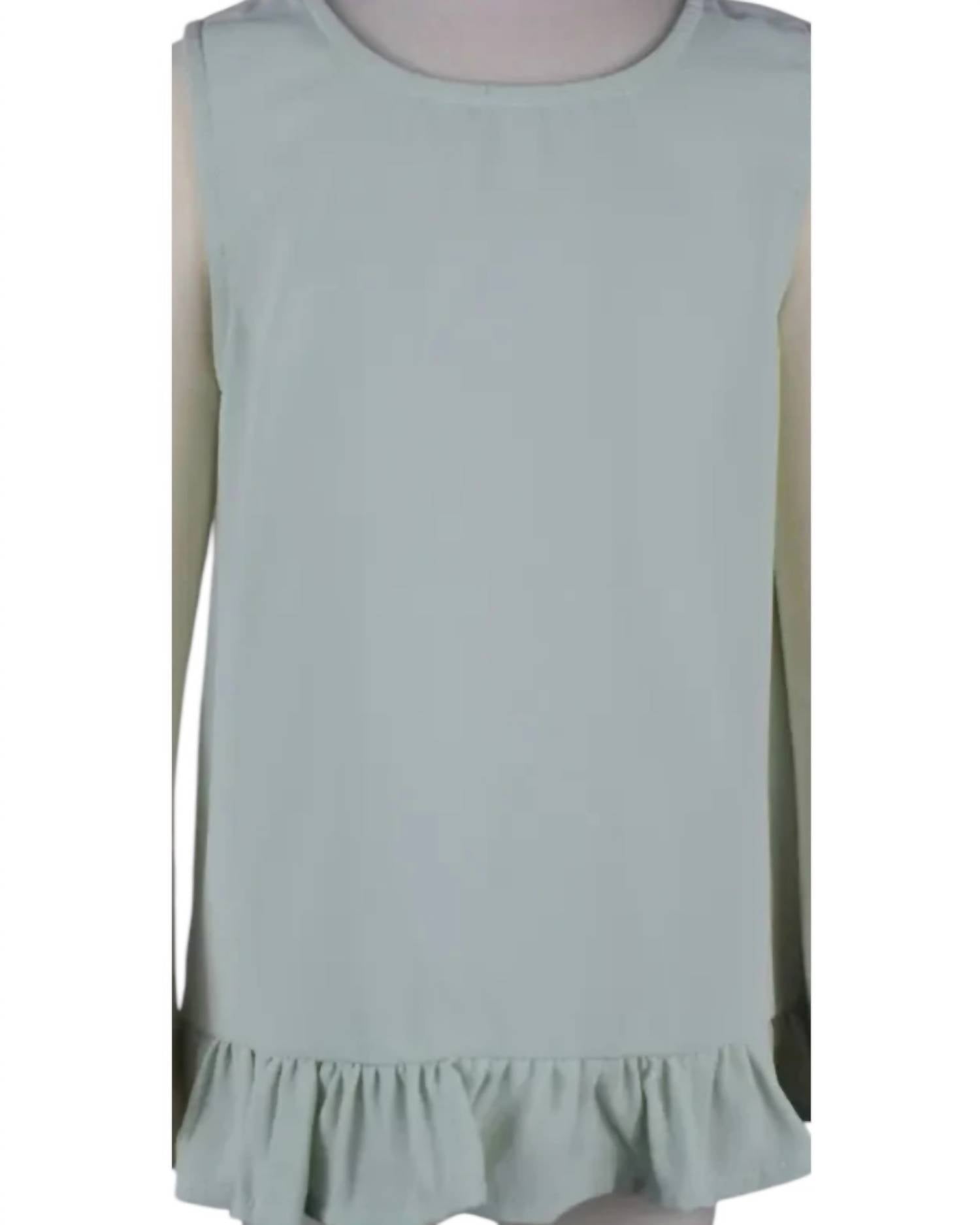 

Майка для девочек с оборкой на подоле и перекрещивающимися рукавами на спине, цвет мятный Ml Kids, мятный