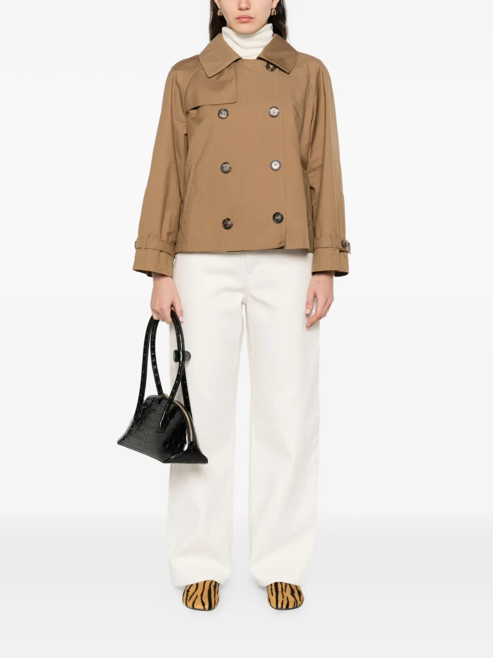 Двубортный плащ-жакет Max Mara, коричневый — фото 2