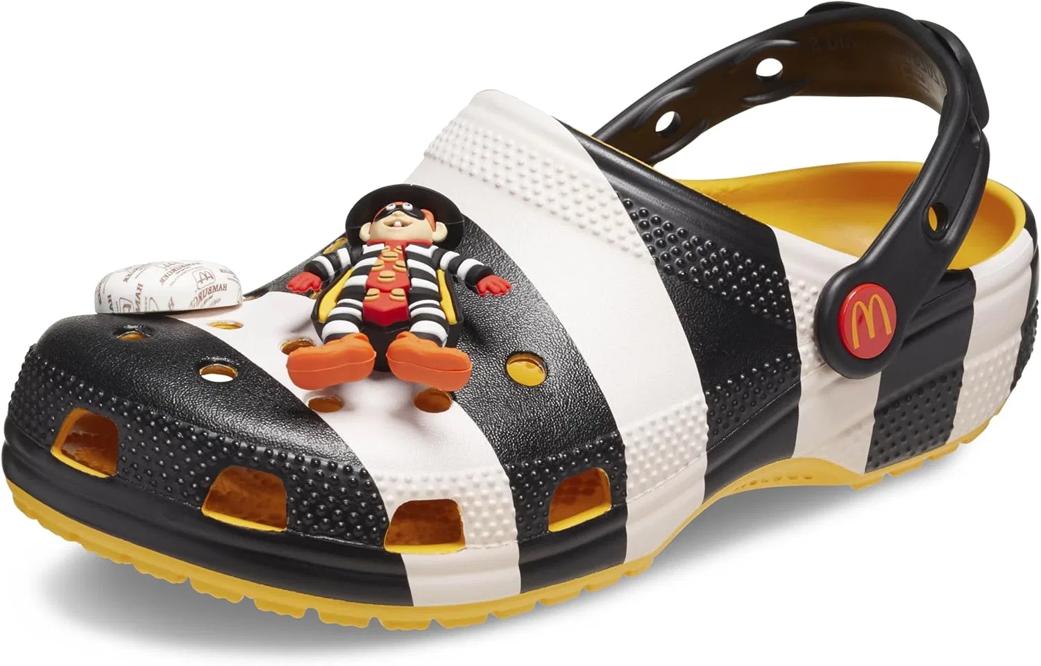 Кроксы Unisex McDonald's X Classic Clog Wooden Shoes Crocs, Black White