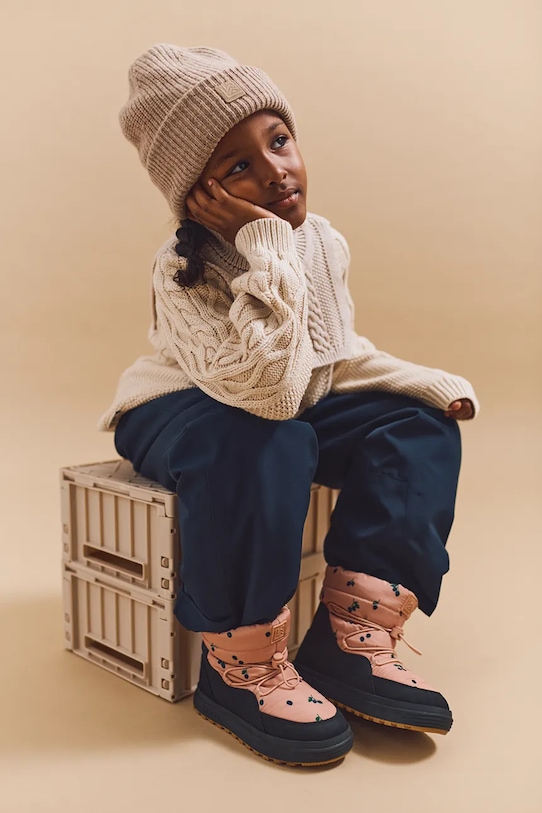 

Детский свитер из смесовой шерсти Liewood, бежевый