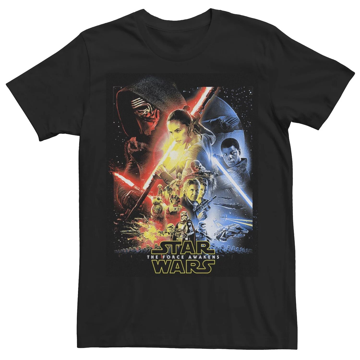 

Мужская футболка с разделенным плакатом Star Wars