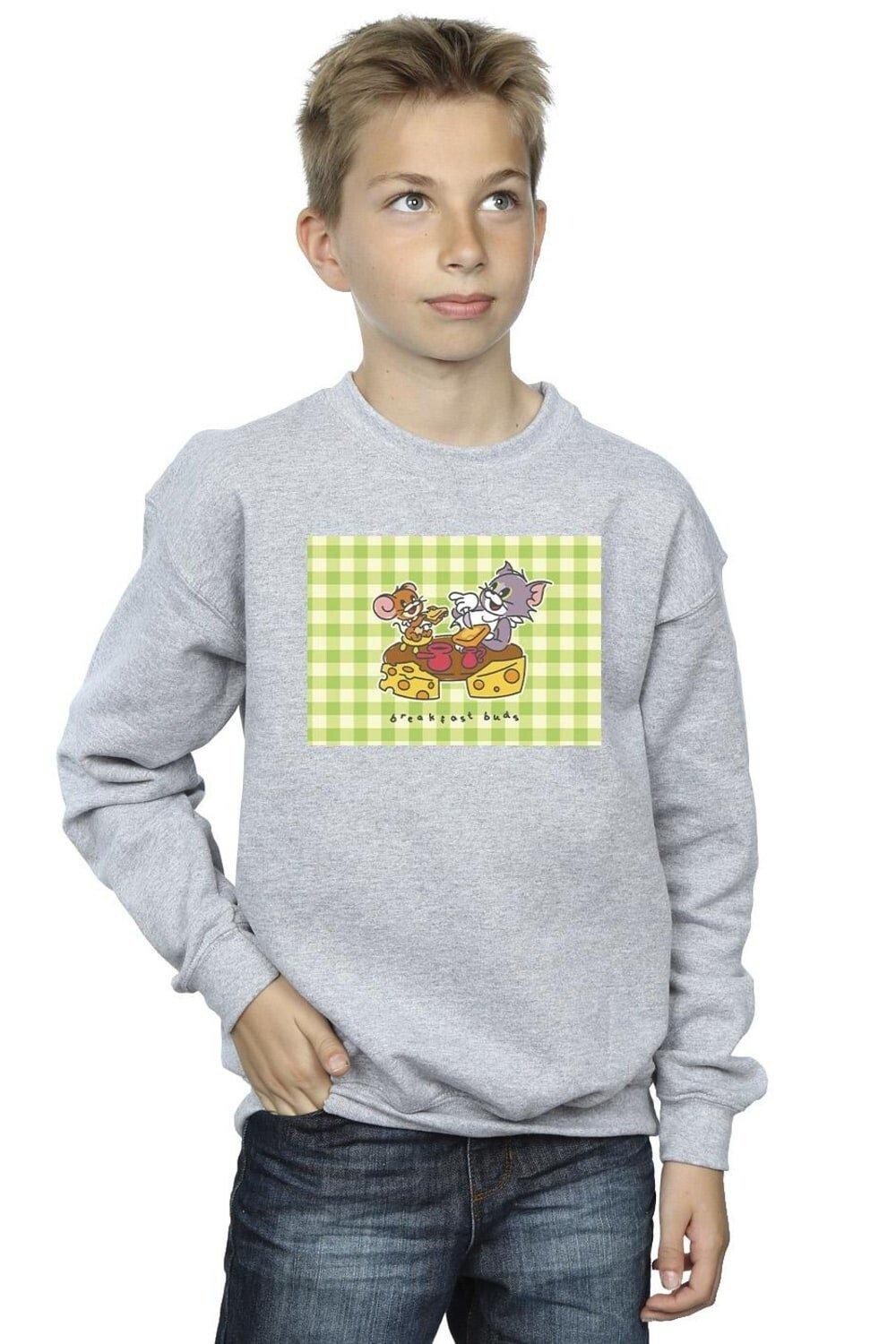 

Толстовка Breakfast Buds Tom & Jerry, серый