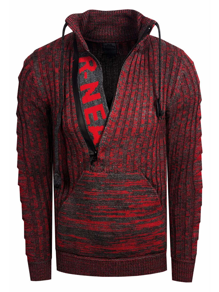 

Свитер толстой вязки с воротником-стойкой на молнии 1/2 цвета антрацит Rusty Neal