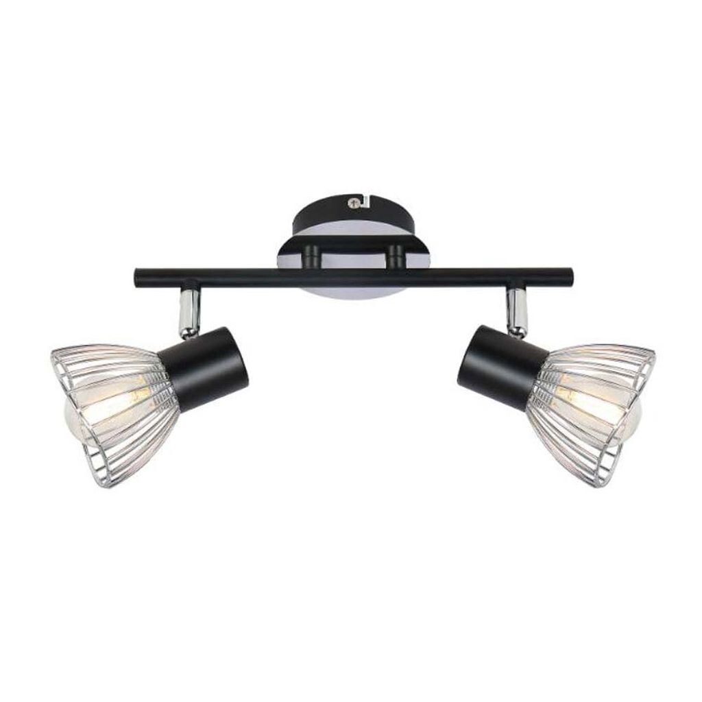 

Потолочный светильник, металл, черный, хром Globo Lighting