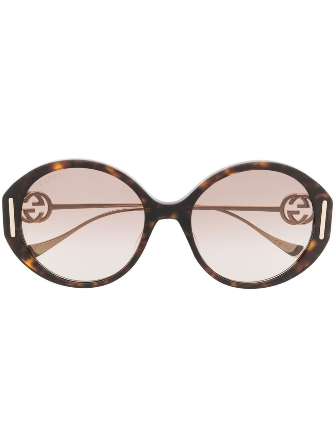 

Солнцезащитные очки черепаховой расцветки Gucci Eyewear, коричневый