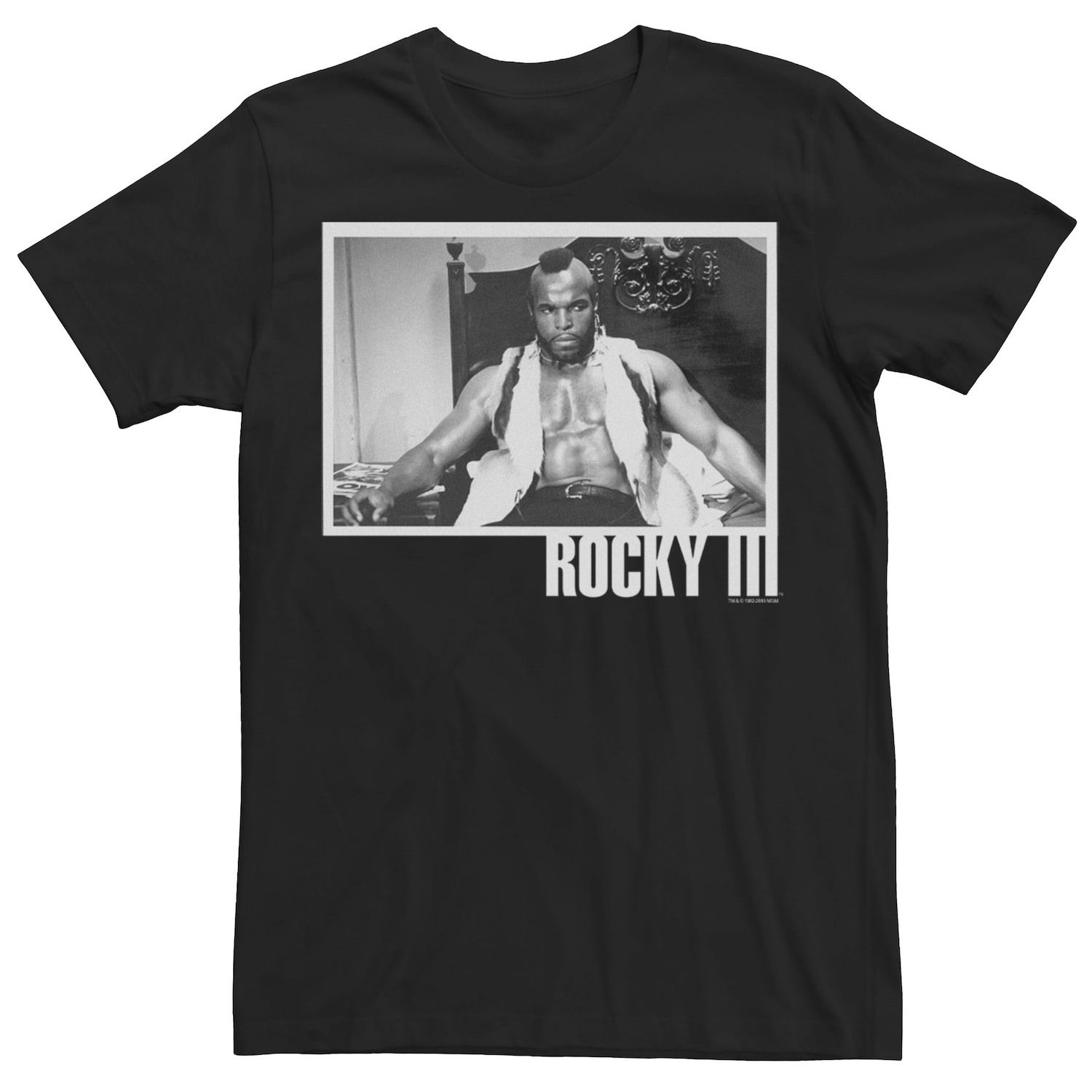 

Мужская черно-белая футболка Rocky 3 Clubber Lang с фотографией Licensed Character, Черный, Мужская черно-белая футболка Rocky 3 Clubber Lang с фотографией Licensed Character