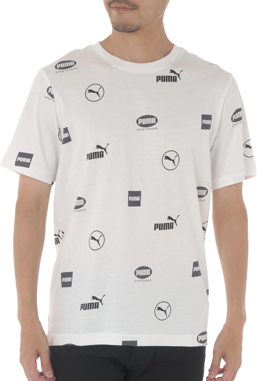 

Мужская повседневная футболка Puma 684181 Power Aop, белый