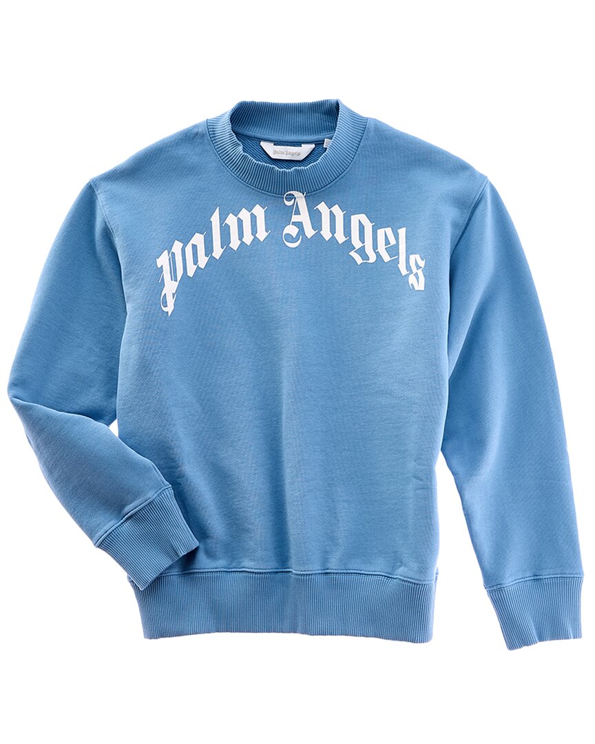 

Классическая толстовка Palm Angels с изогнутым логотипом и круглым вырезом, синий
