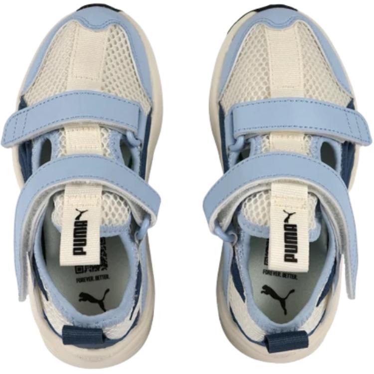 Детские сандалии с низким верхом, устойчивые к истиранию PUMA, бежевый/синий — фото 3