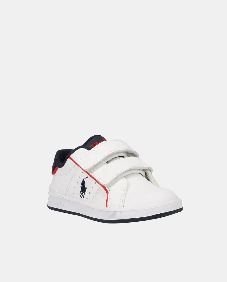 

Детские низкие кеды Heritage Court в форме шлема с логотипом Polo Ralph Lauren, белый