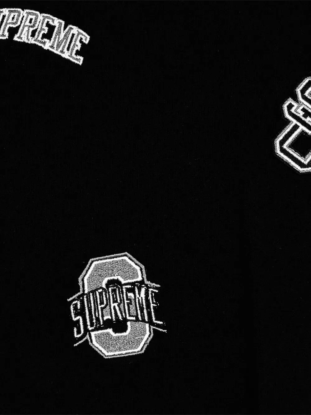 Университетская футболка с коротким рукавом Supreme, черный — фото 3