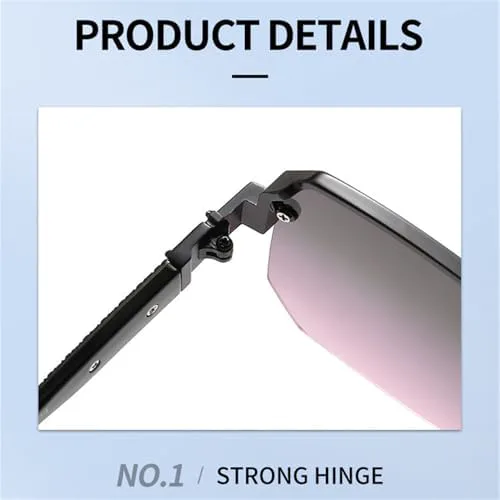 

Винтажные безободковые солнцезащитные очки 2027 года для мужчин, полуободковые солнцезащитные очки для женщин, градиентные очки, защита от УФ-излучения UV400 MTZJH, 1