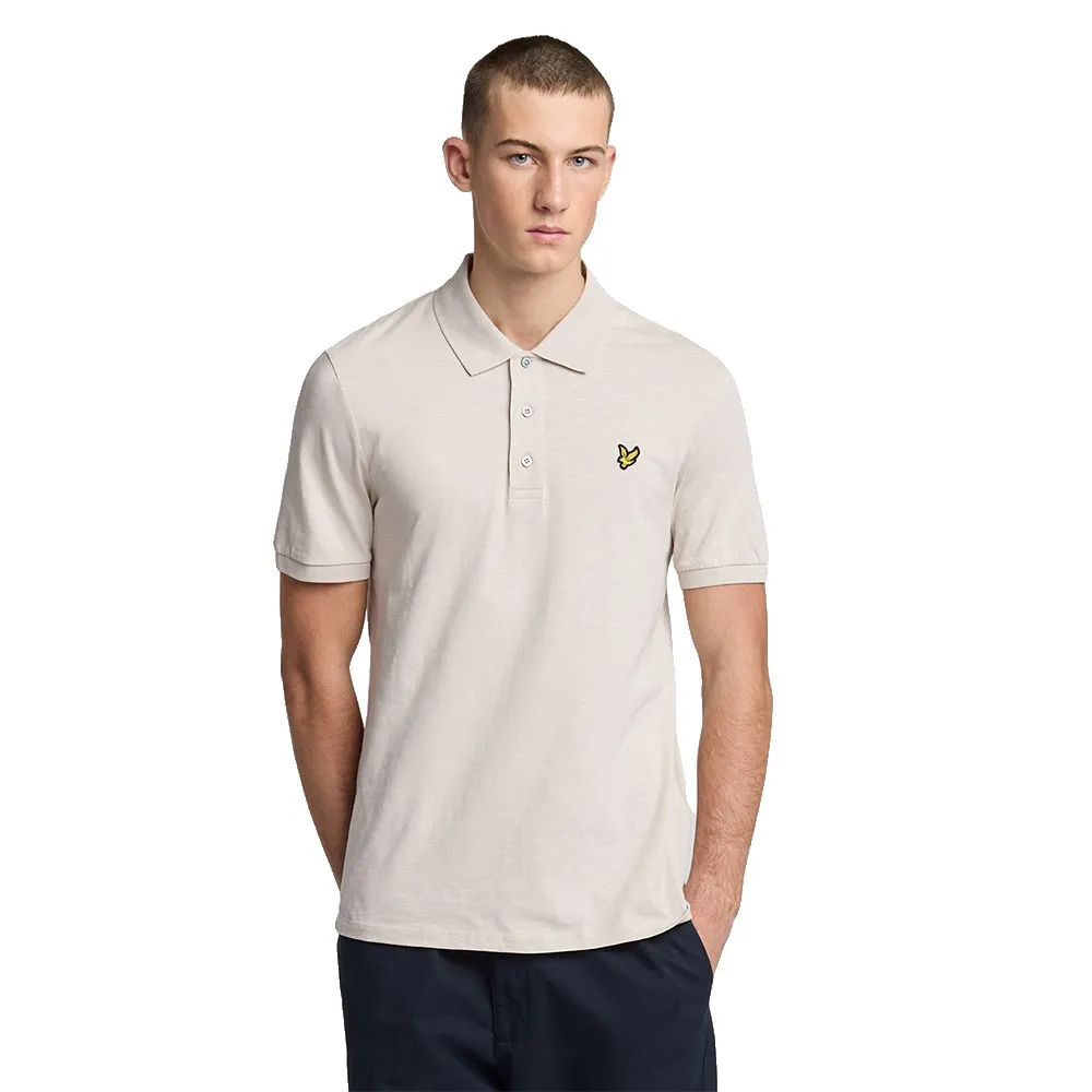 

Поло с коротким рукавом Lyle & Scott Slub, бежевый
