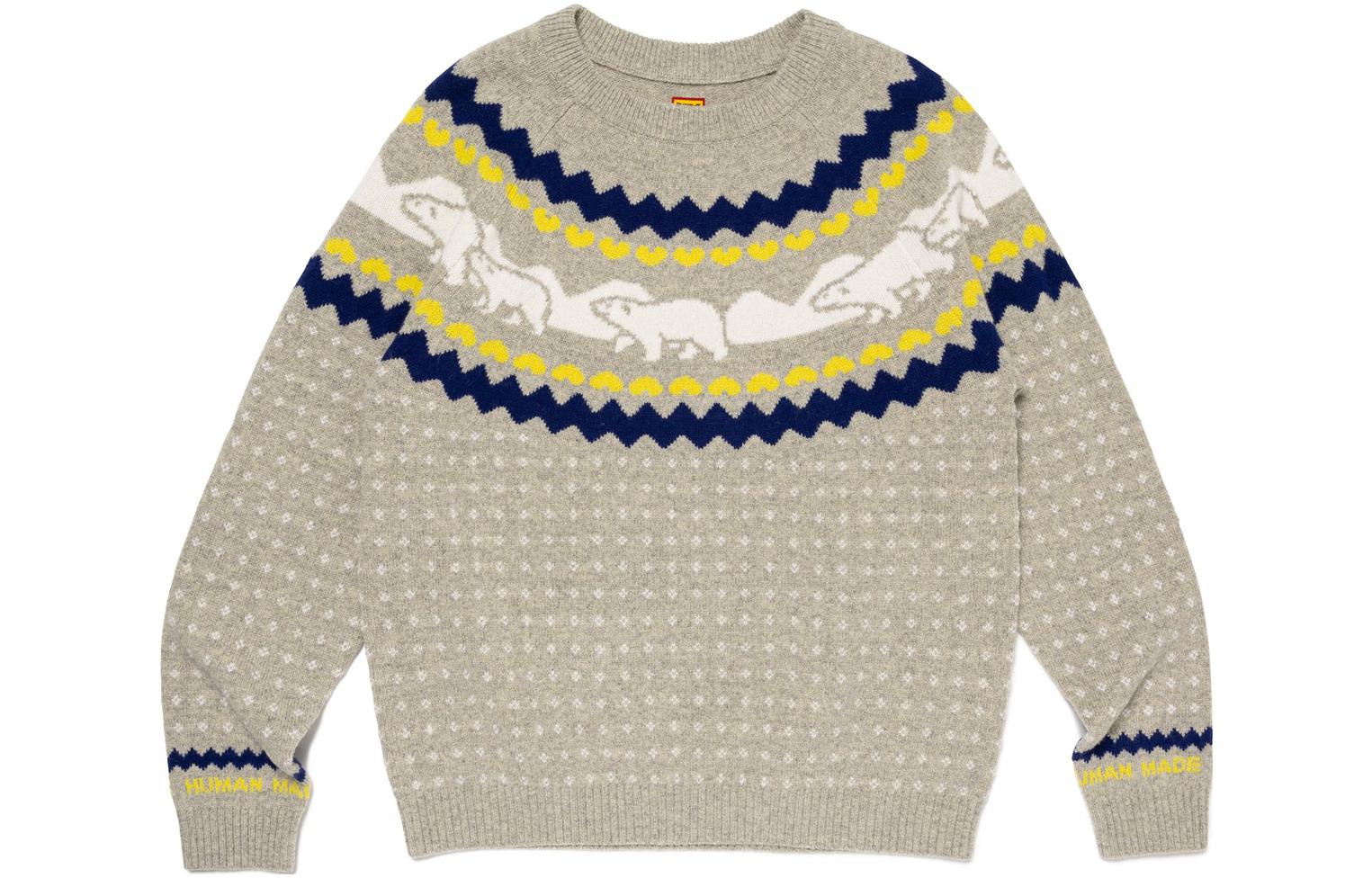 

Коллекция осень-зима FW23, свитер унисекс HUMAN MADE, синий