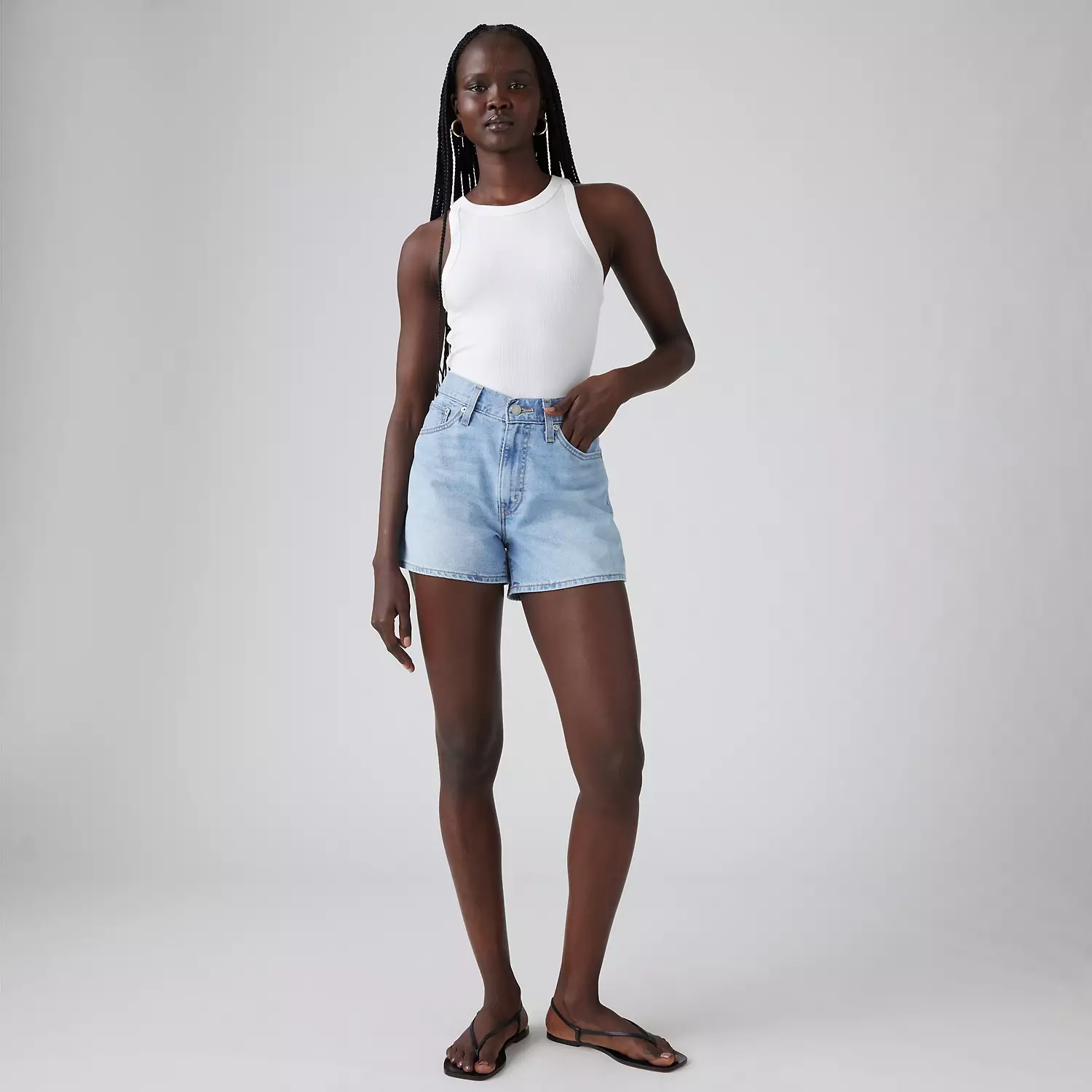

Легкие женские шорты 80s Mom Levi's, цвет Cool Wise Owl - Light Wash