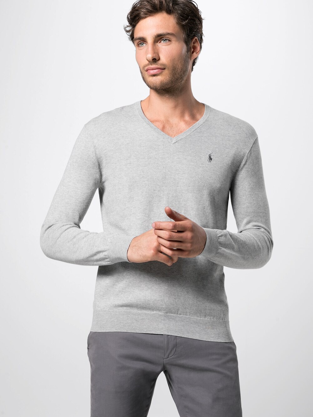 Свитер Polo Ralph Lauren LS SF VN PP-LONG SLEEVE-SWEATER, серый — фото 2