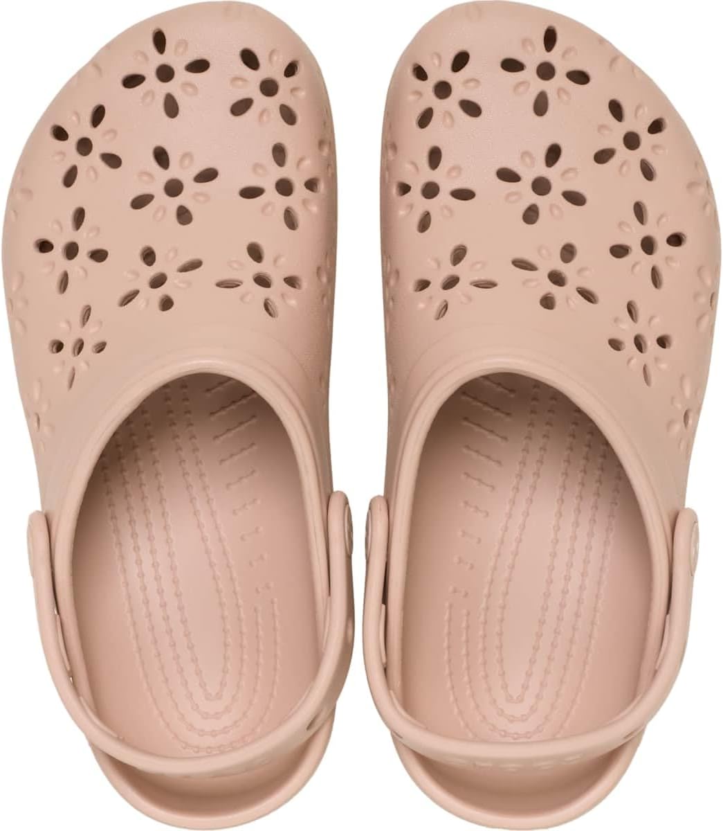 Унисекс сабо Crocs Classic с цветочным вырезом, розовый — фото 2