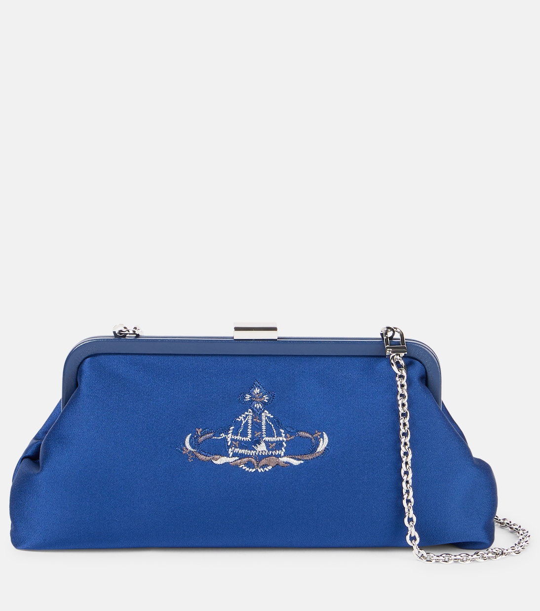 

Вышитый атласный клатч Dorothy Vivienne Westwood, темно-синий