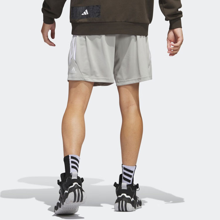 Мужские баскетбольные шорты Metallic Gray Adidas, металлический серый — фото 4