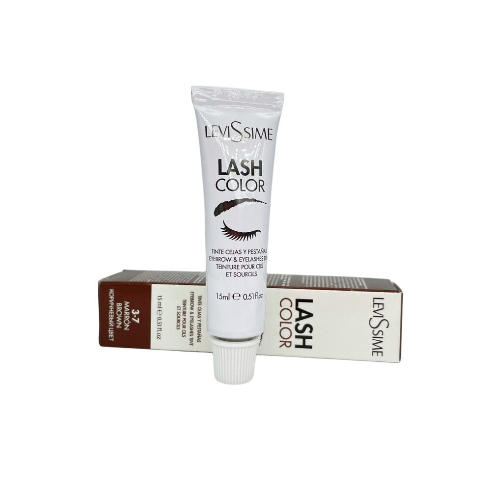LeviSsime, Краска для бровей и ресниц Lash Color № 3.7 Коричневый, 15 мл — фото 2