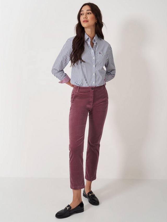 

Зауженные свободные вельветовые брюки Crew Clothing, светло-розовый