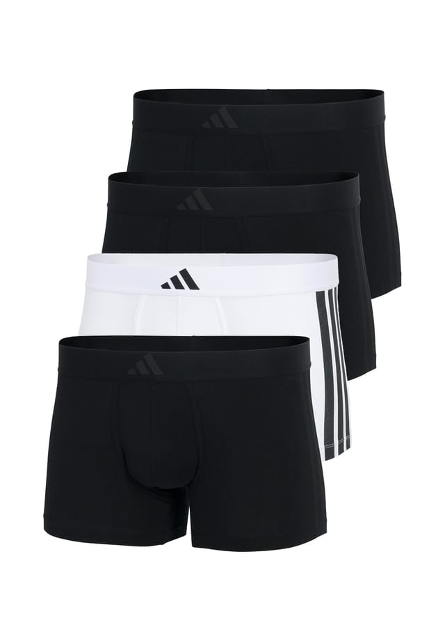 

Ретро шорты/брюки 4 шт. активный гибкий хлопок 3 полоски Adidas, черный