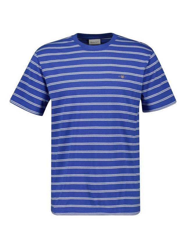 

Футболка в полоску из органического хлопка GANT, цвет Rich Blue