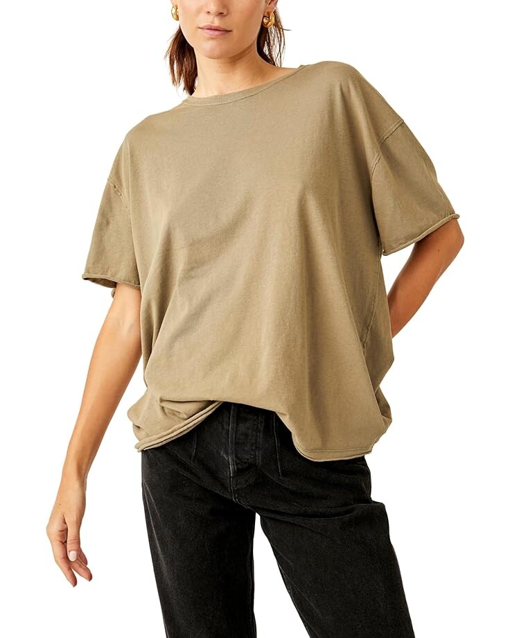 

Футболка Free People Nina, цвет Olive Stone