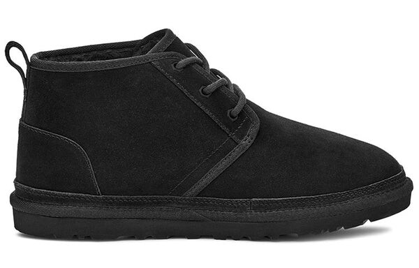 Зимние ботинки мужские Ugg с логотипом, черный/белый — фото 3