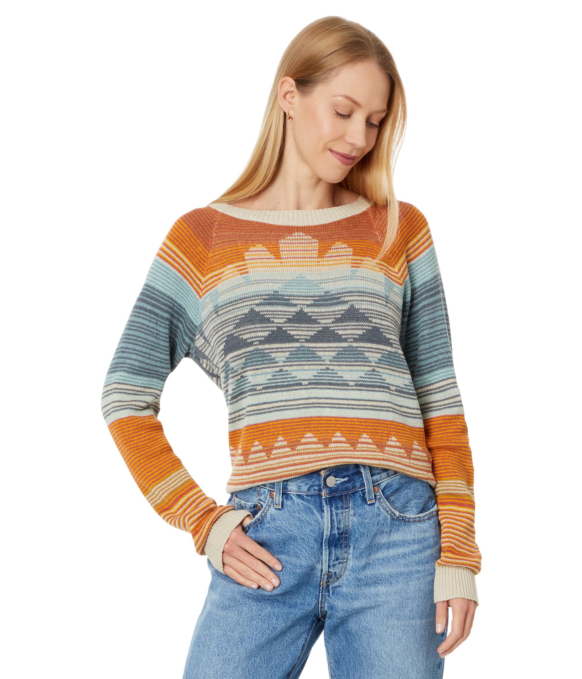 

Свитер Pendleton Raglan Cotton Pullover, Rust/Blue Multi
