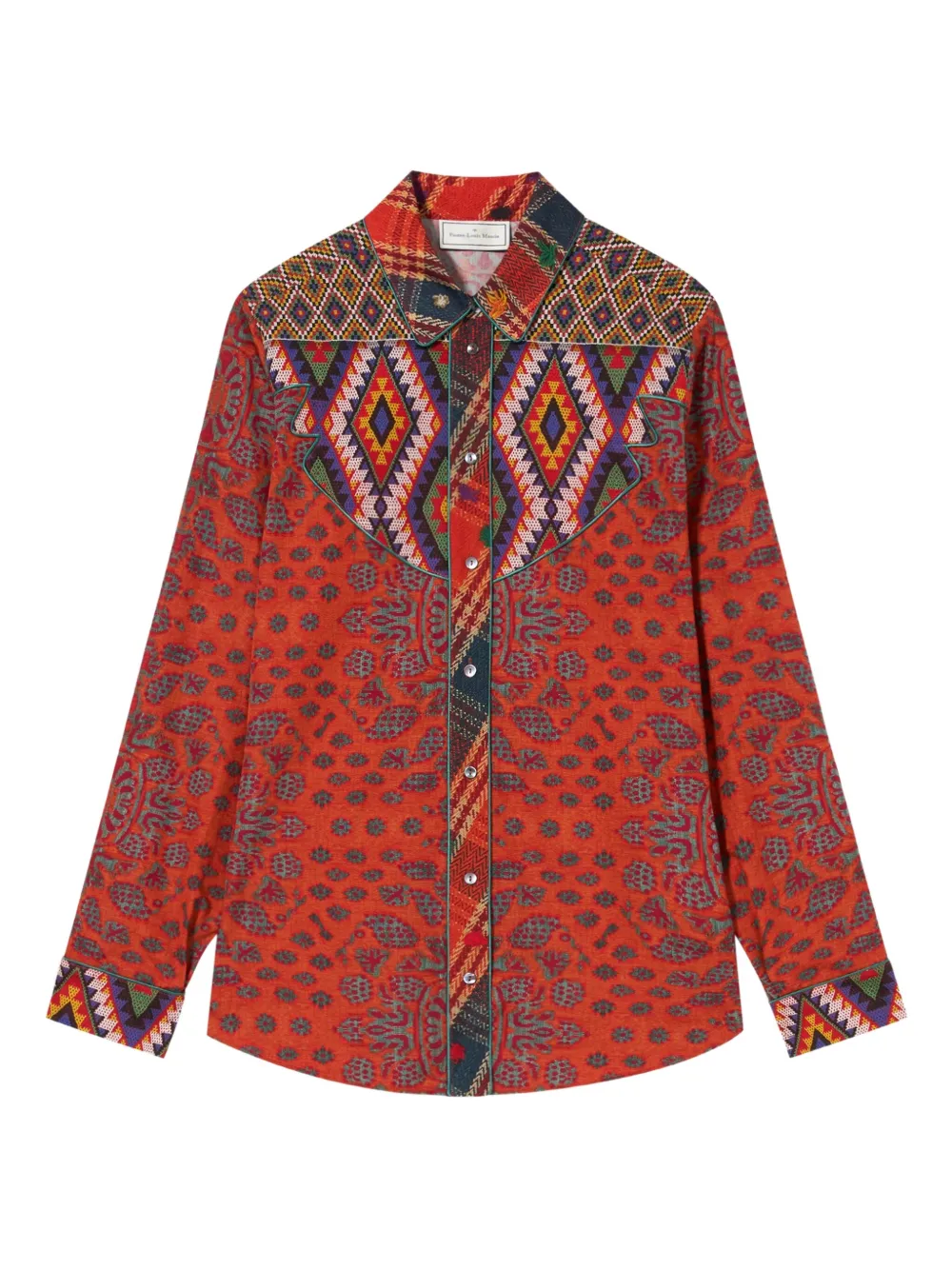 

Рубашка Teslabio с геометричным узором Pierre-Louis Mascia, оранжевый