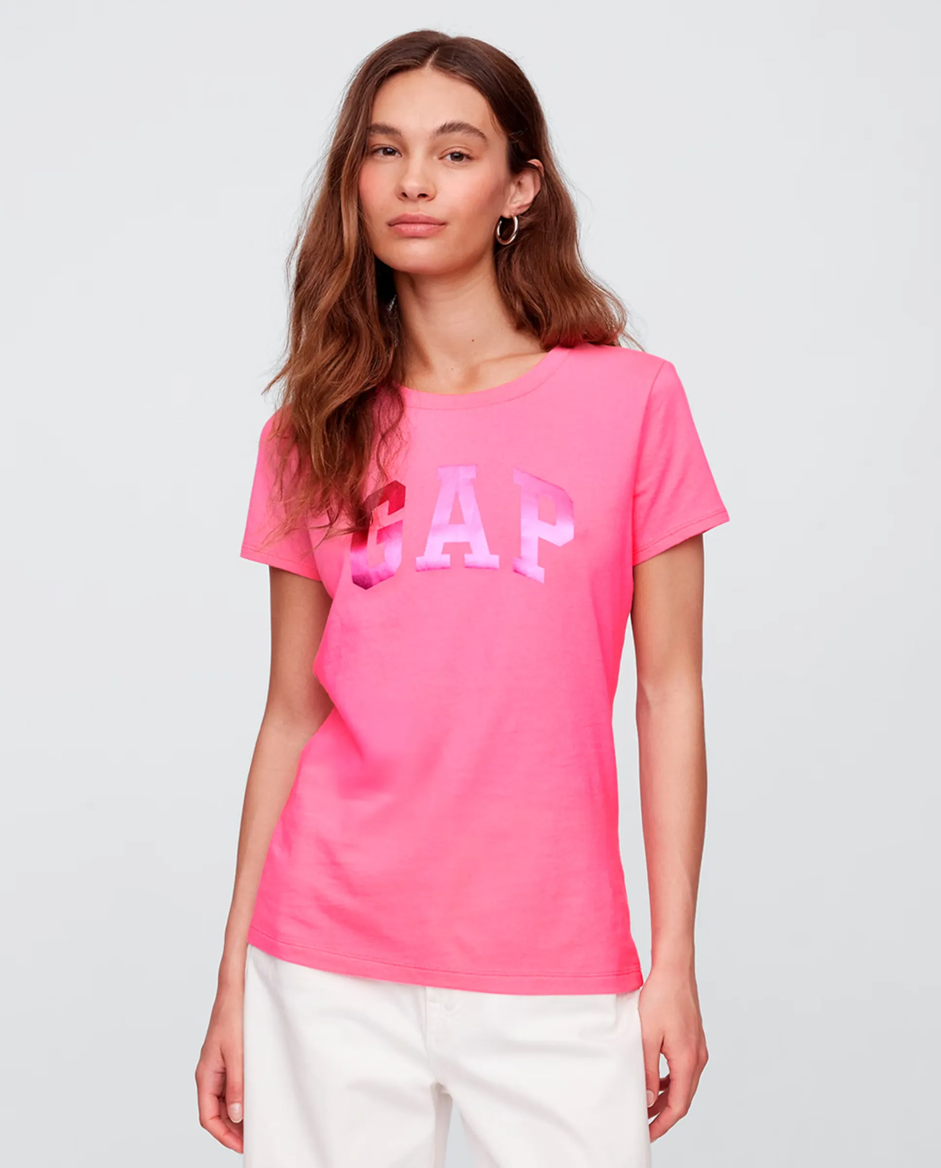 

Женская футболка с логотипом спереди Gap, розовый