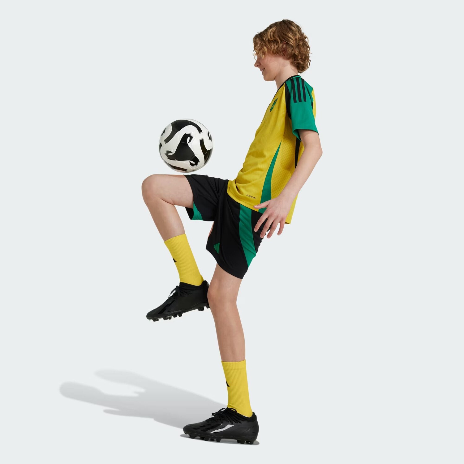 

Ямайка 24 Домашняя майка Детская Adidas, цвет Hazy Yellow