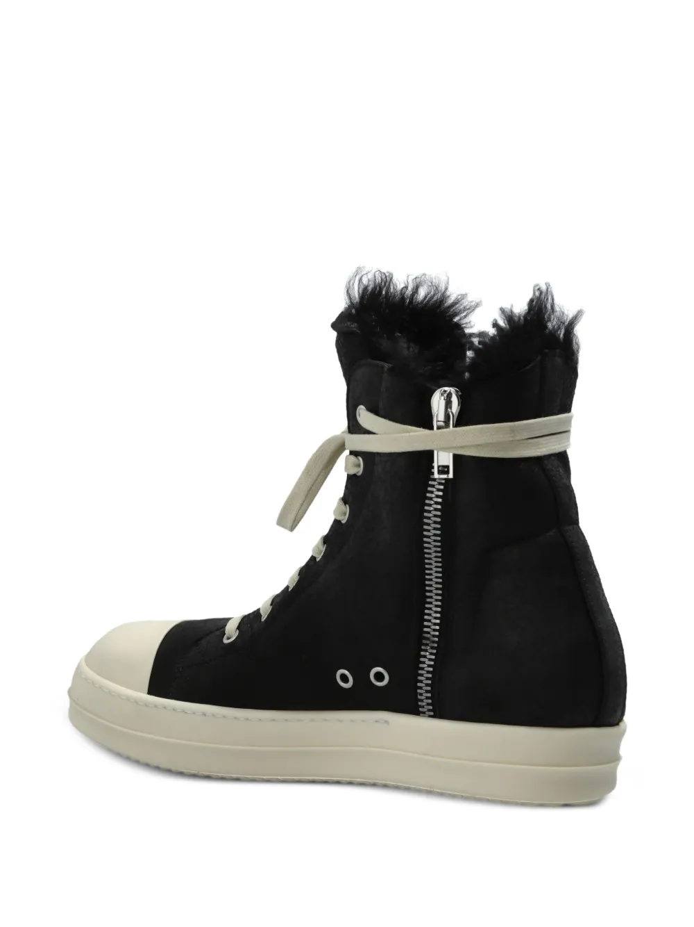 Кеды с меховой подкладкой Rick Owens, черный — фото 2