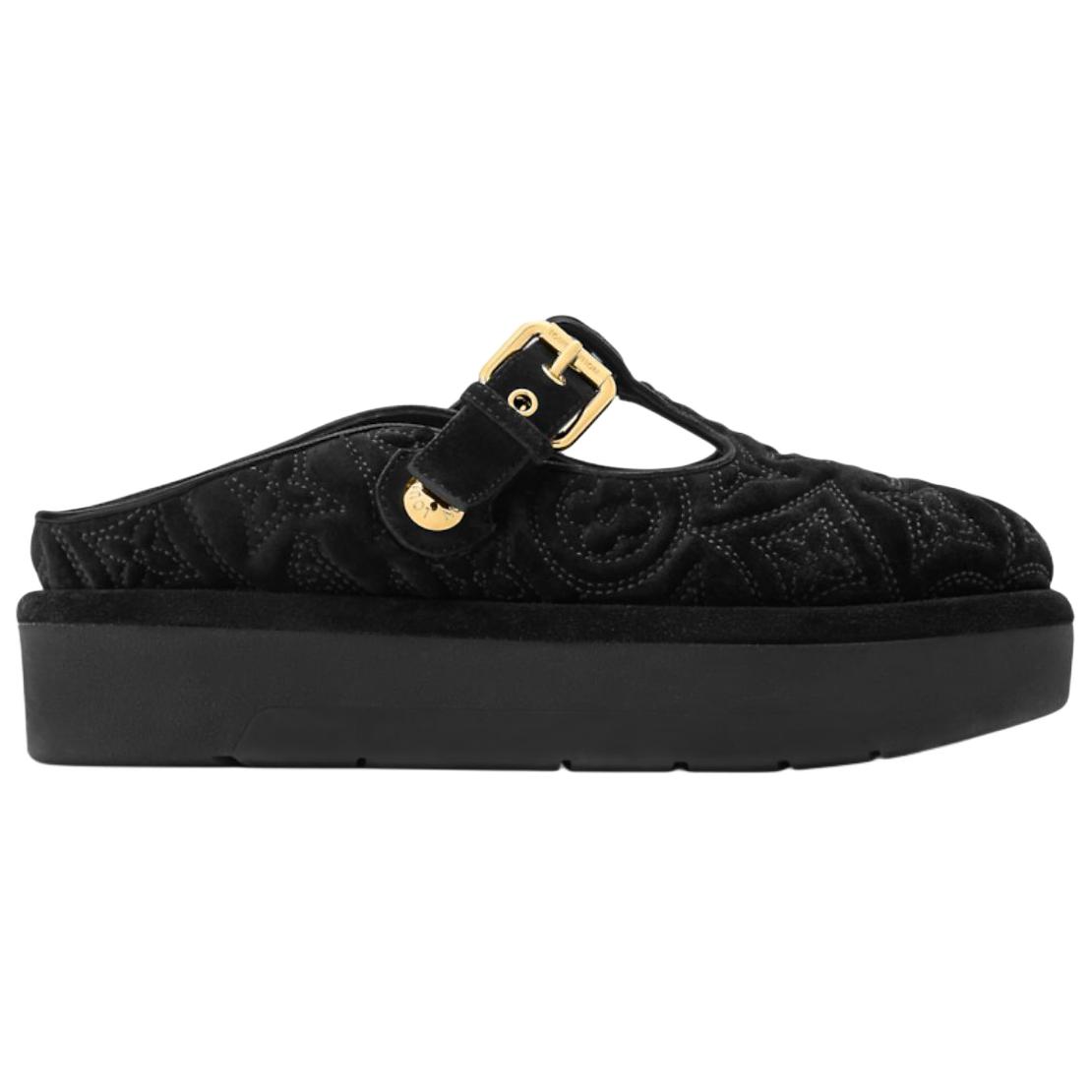 LOUIS VUITTON Резиновая подошва закрытые тапочки Women's Black — фото 3