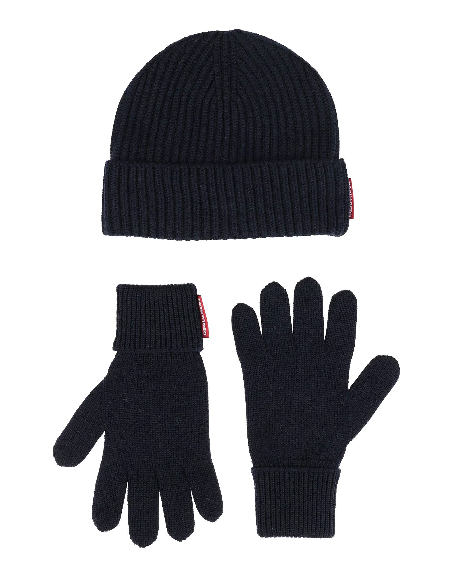 

Комлпект из шапки и шарфа Dsquared2, полуночно-синий