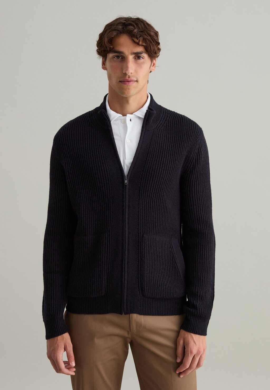 

Кардиган CONTEMPORARY WITH ZIP PIOMBO, темно-синий