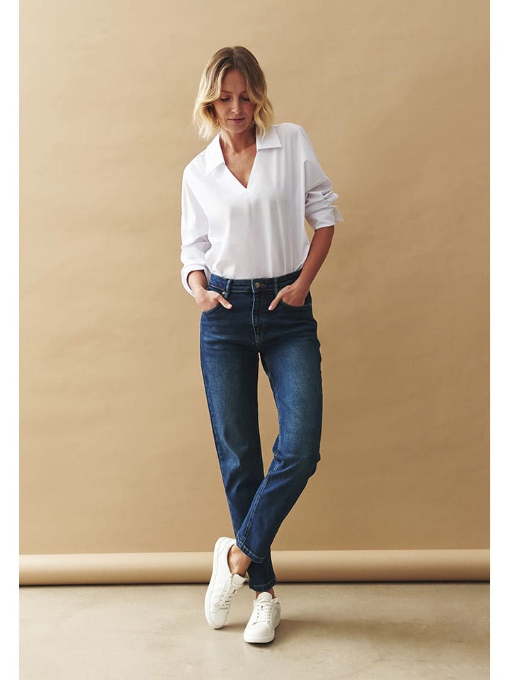 

Джинсы облегающего кроя темно-синего цвета TATUUM