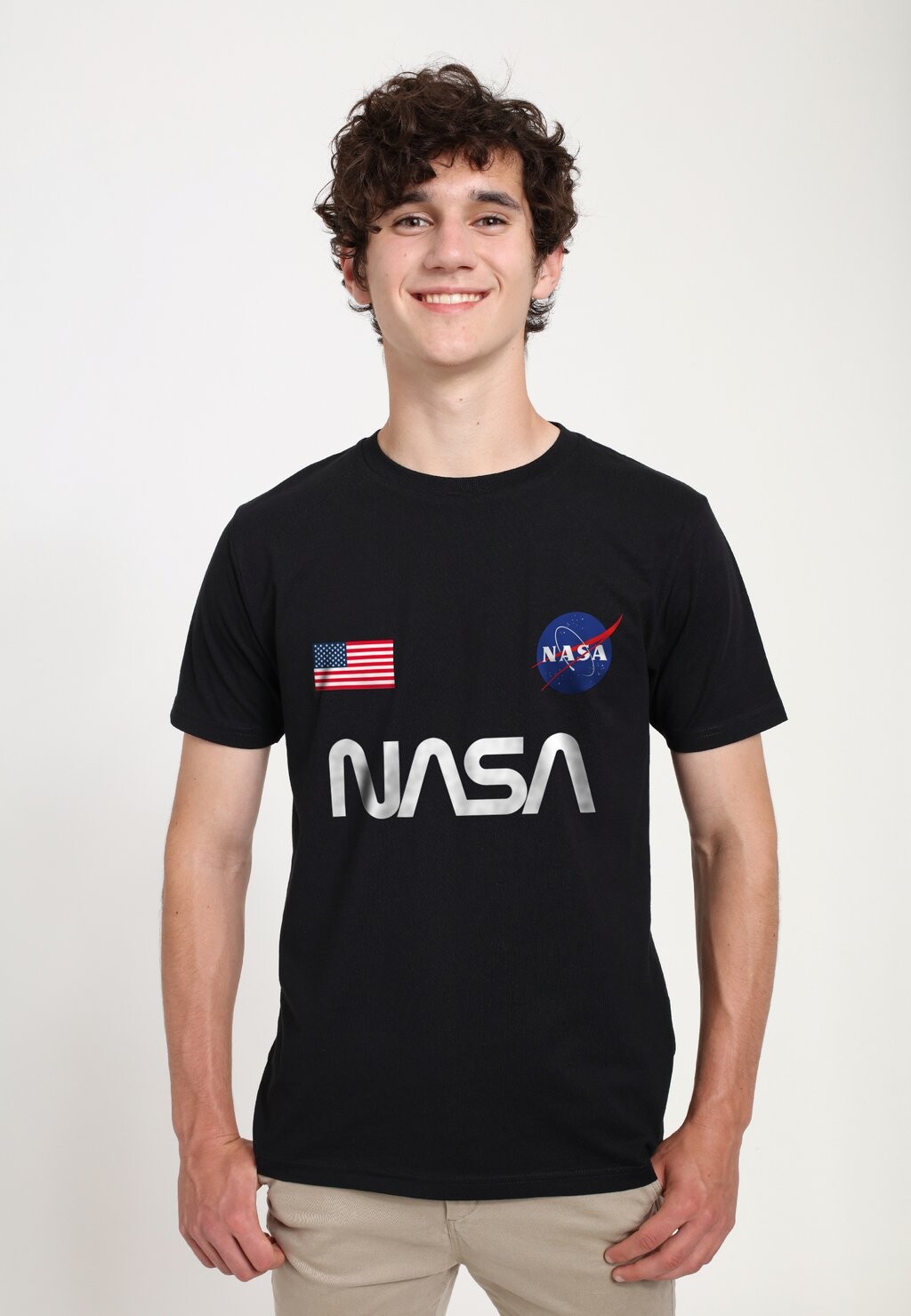 

Футболка с принтом NASA BADGES Henry Tiger, черный