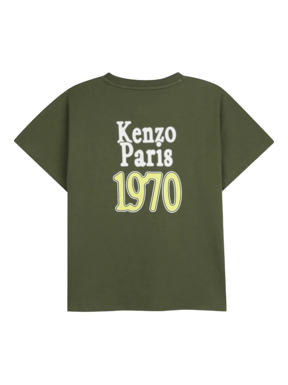 Футболка с принтом Kenzo Kids, зеленый — фото 2