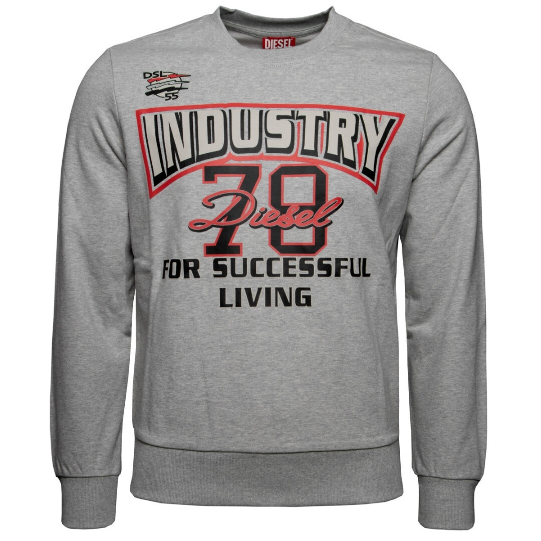 

Толстовка с логотипом industry 78 Diesel, серый