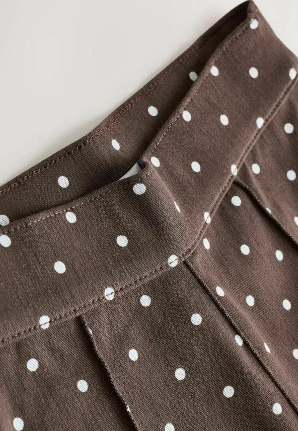 Джинсы зауженные Next, chocolate brown polka dot, шоколадно-коричневый в горошек — фото 2